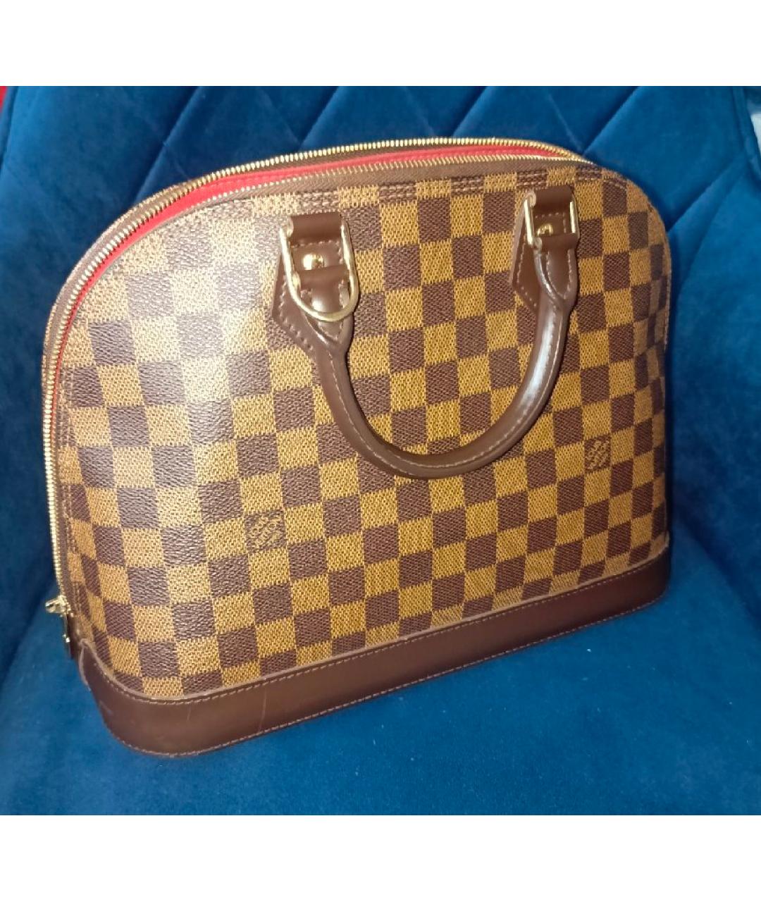 LOUIS VUITTON Коричневая сумка с короткими ручками, фото 3