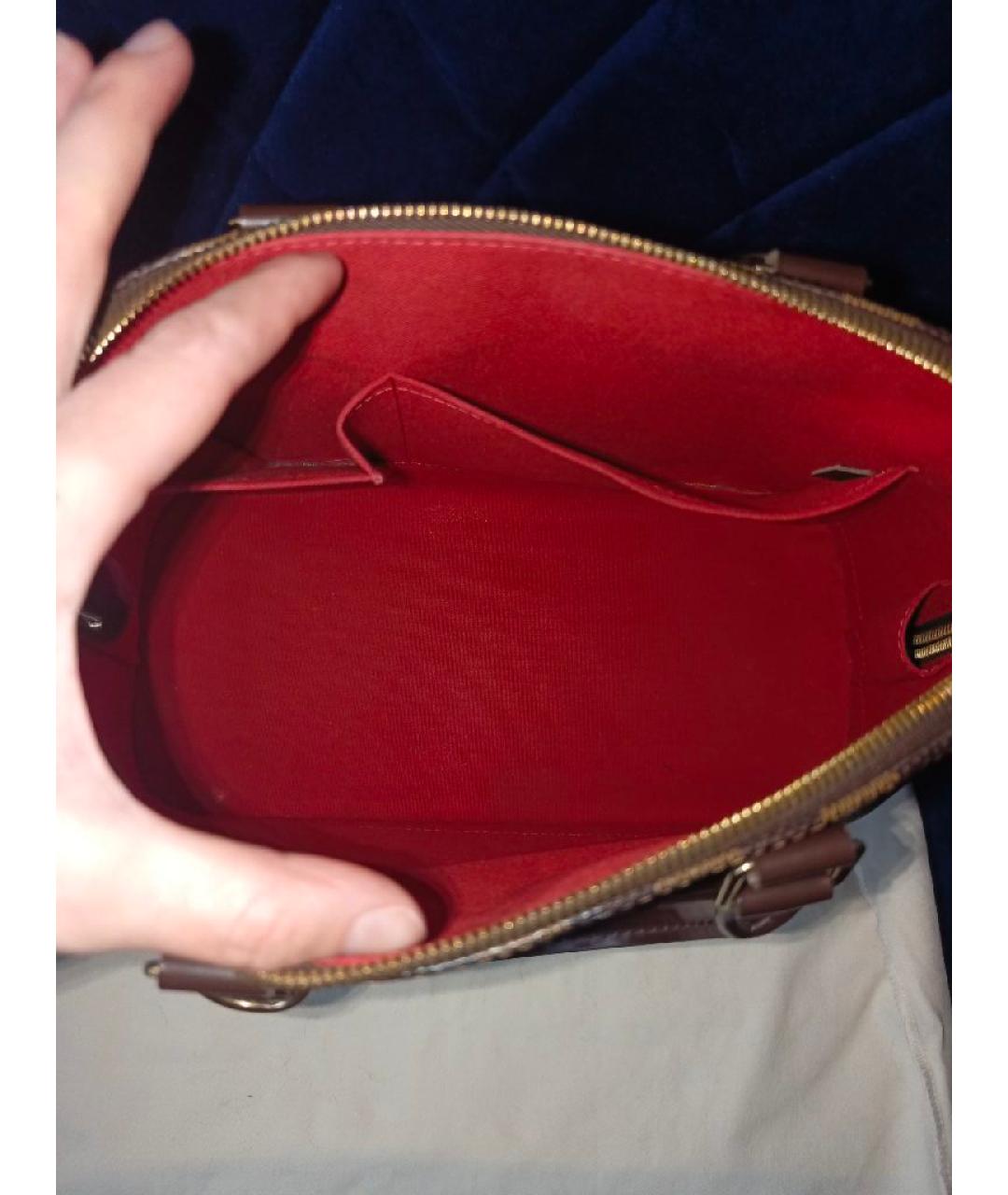 LOUIS VUITTON Коричневая сумка с короткими ручками, фото 4