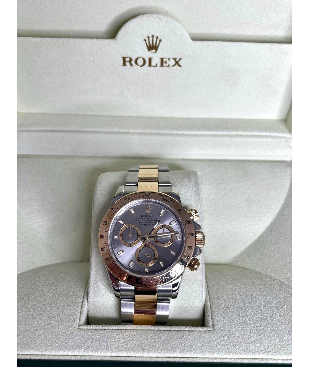 ROLEX Серые часы из желтого золота, фото 2