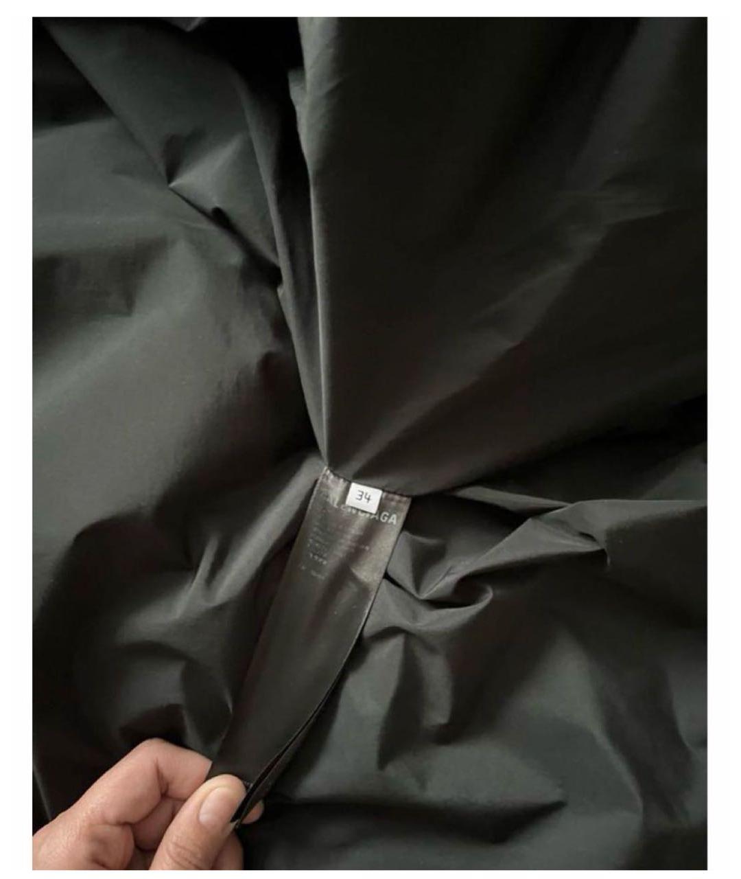 BALENCIAGA Черная полиэстеровая куртка, фото 6