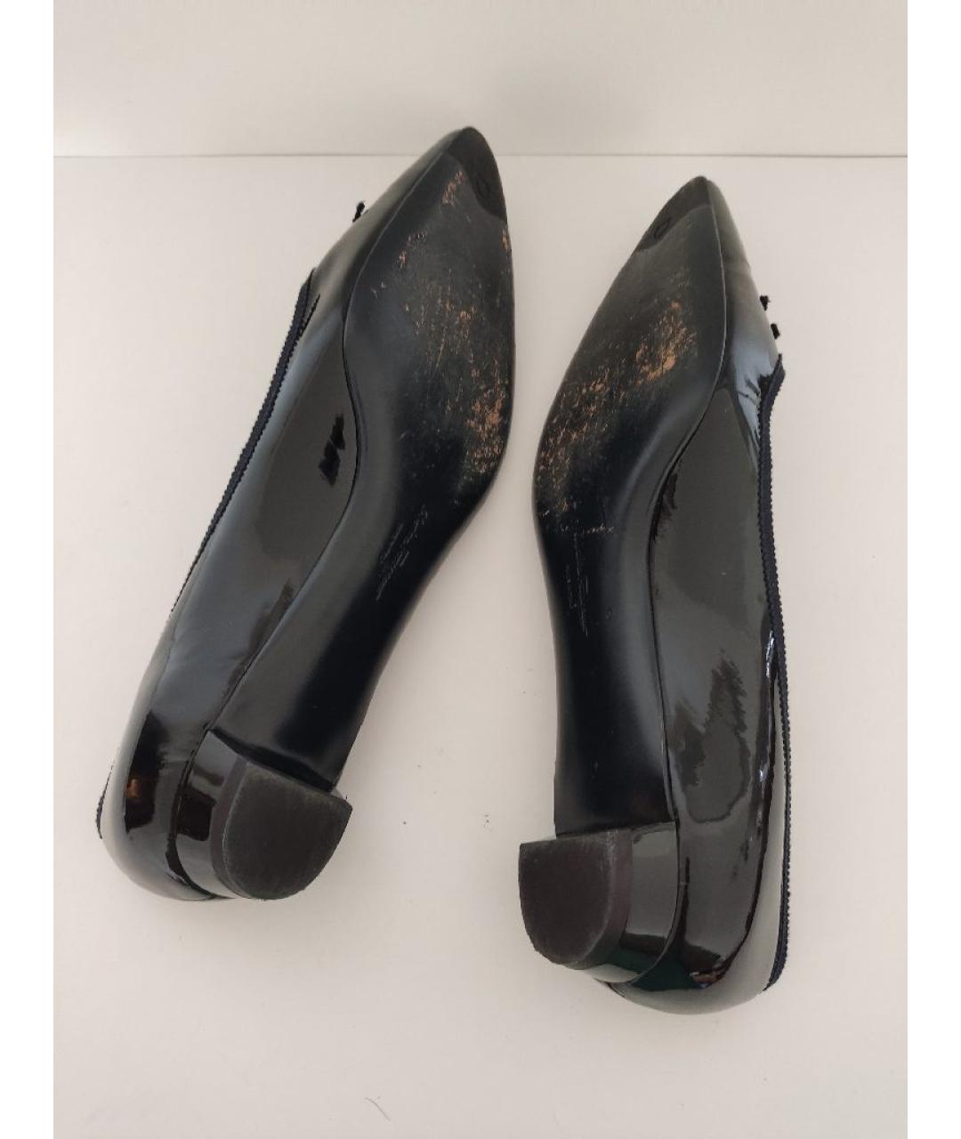 FERRAGAMO Черные туфли из лакированной кожи, фото 6
