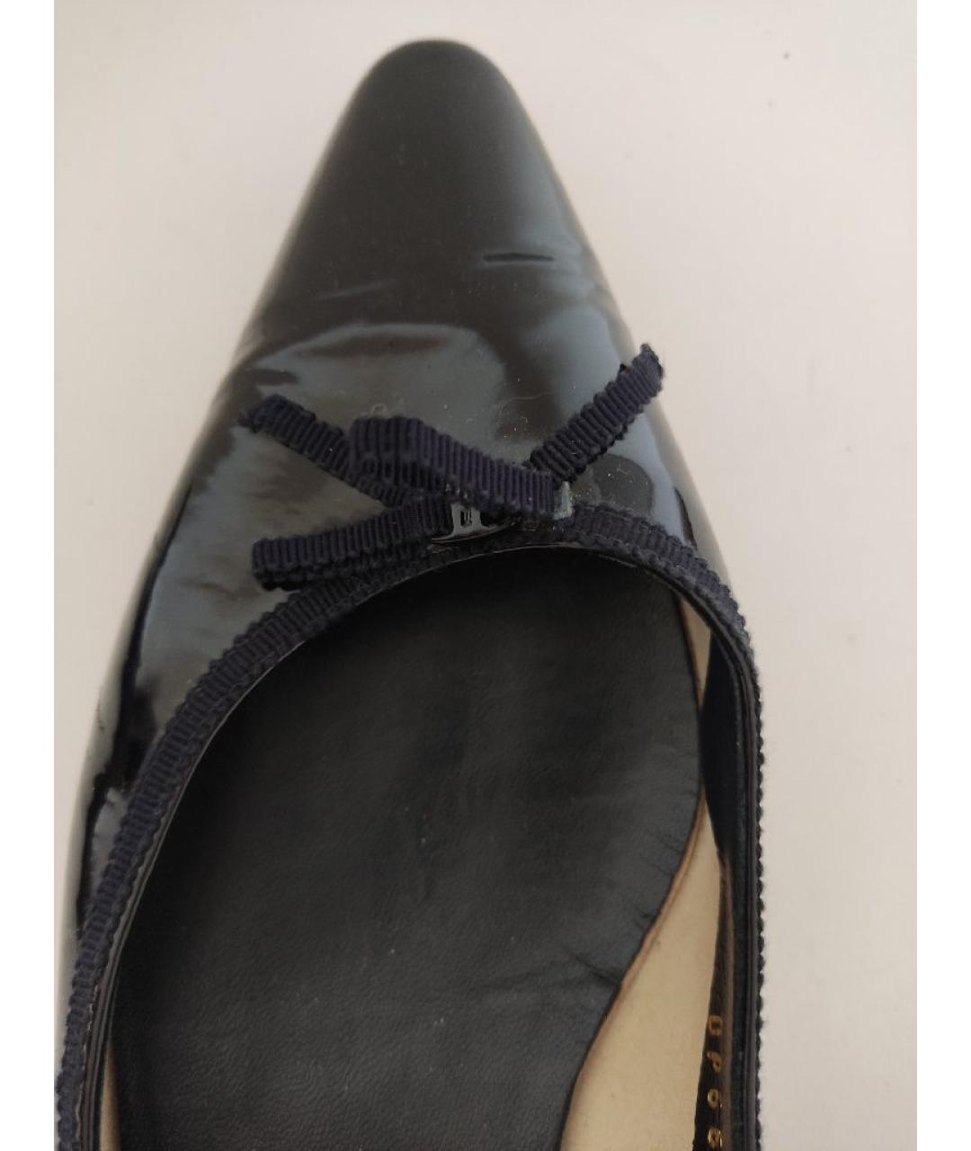 FERRAGAMO Черные туфли из лакированной кожи, фото 9