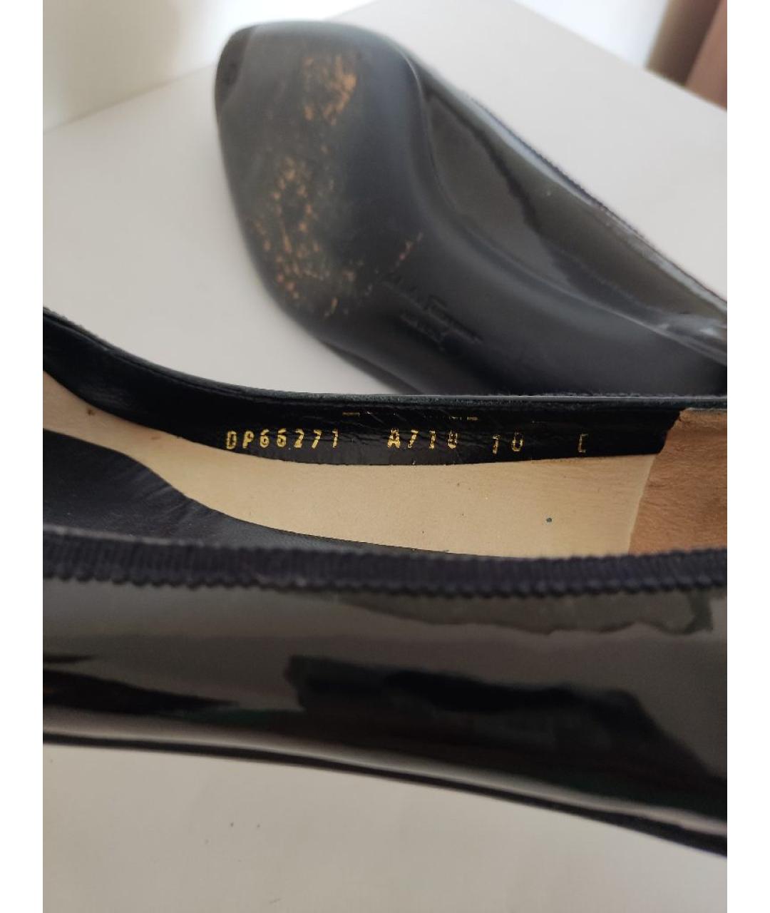 FERRAGAMO Черные туфли из лакированной кожи, фото 7