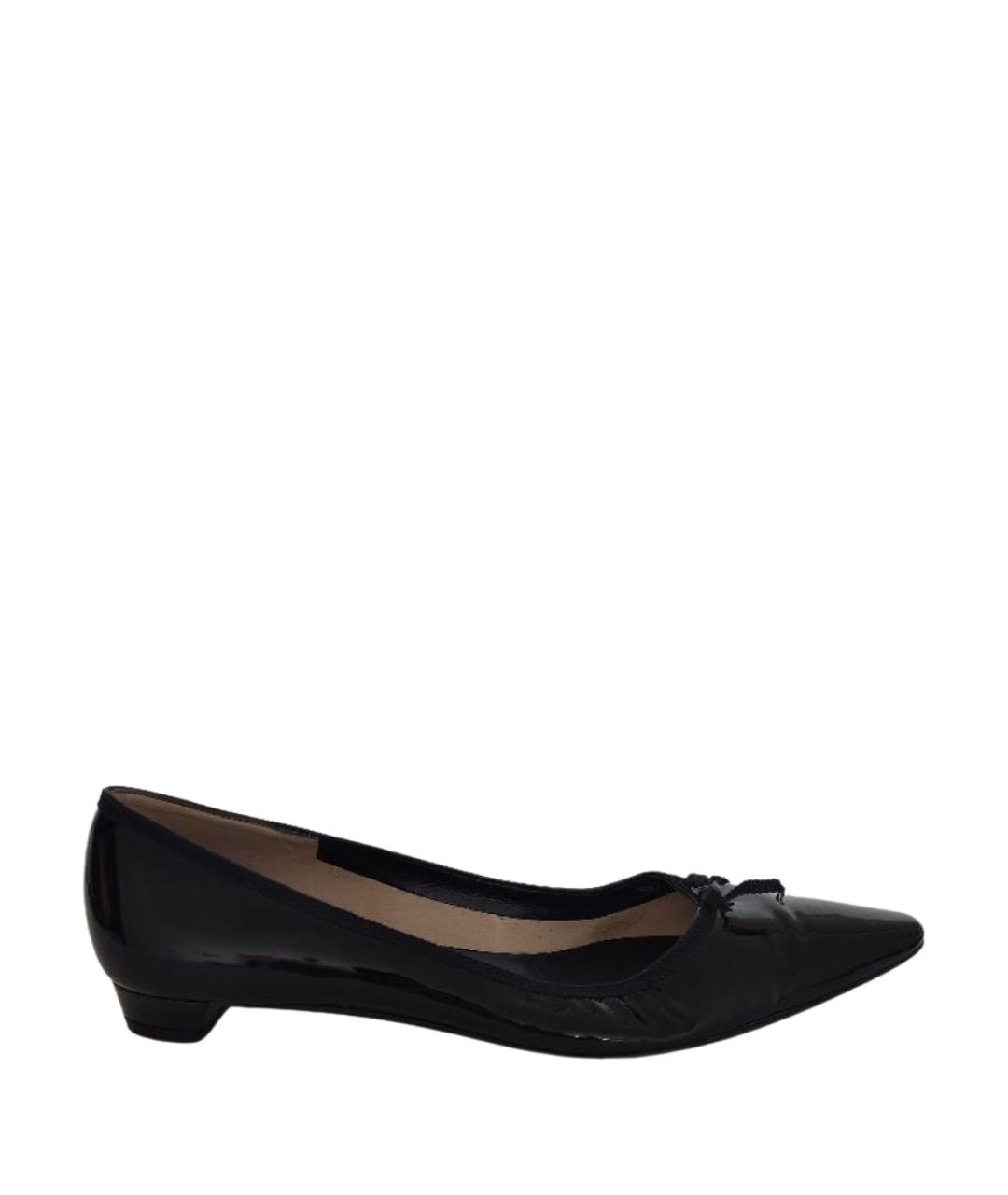 FERRAGAMO Черные туфли из лакированной кожи, фото 1