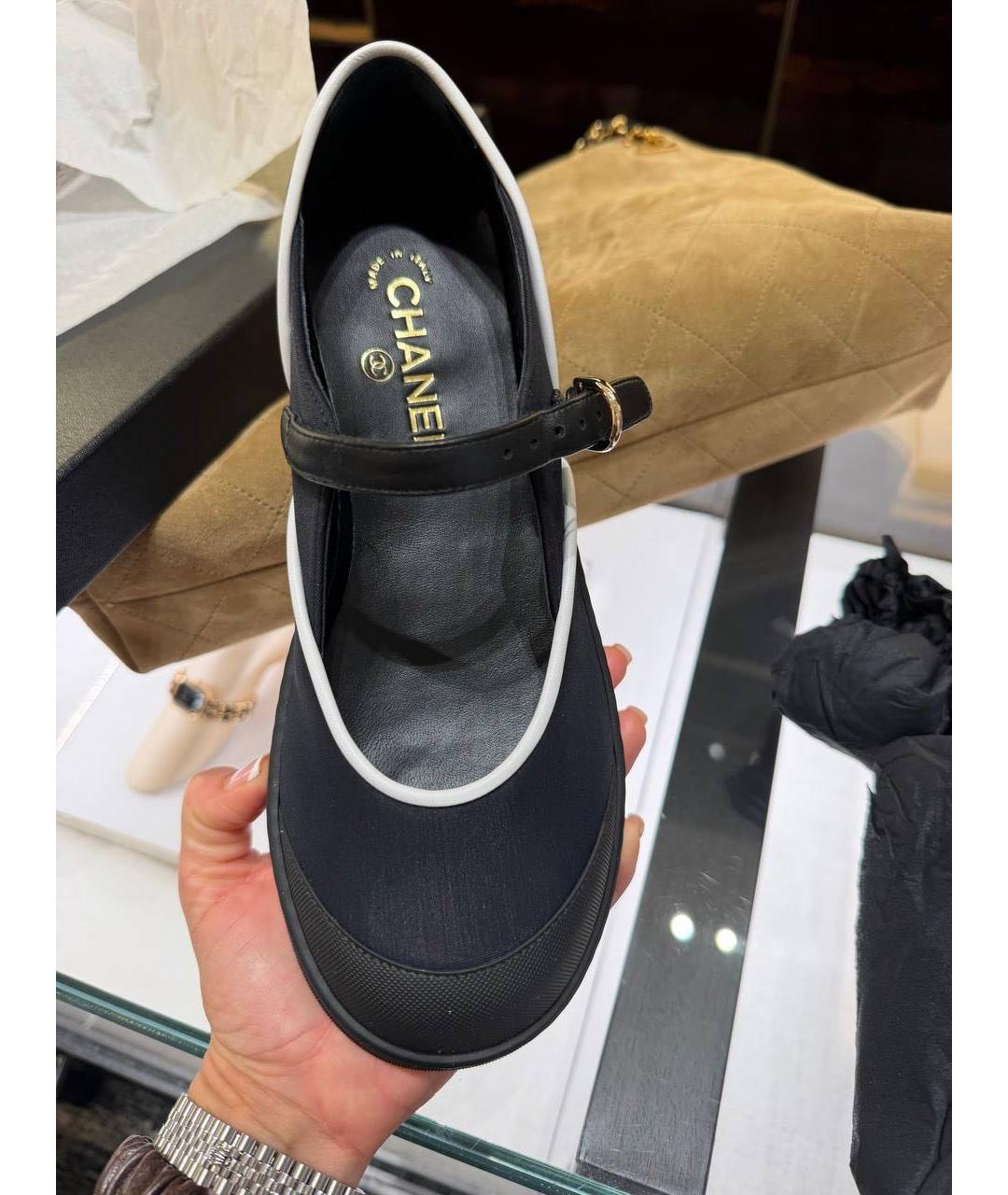 CHANEL Черные сандалии, фото 2