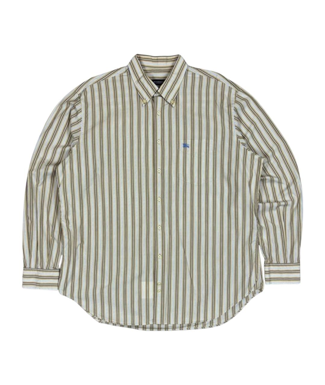 BURBERRY Золотая хлопковая кэжуал рубашка, фото 1