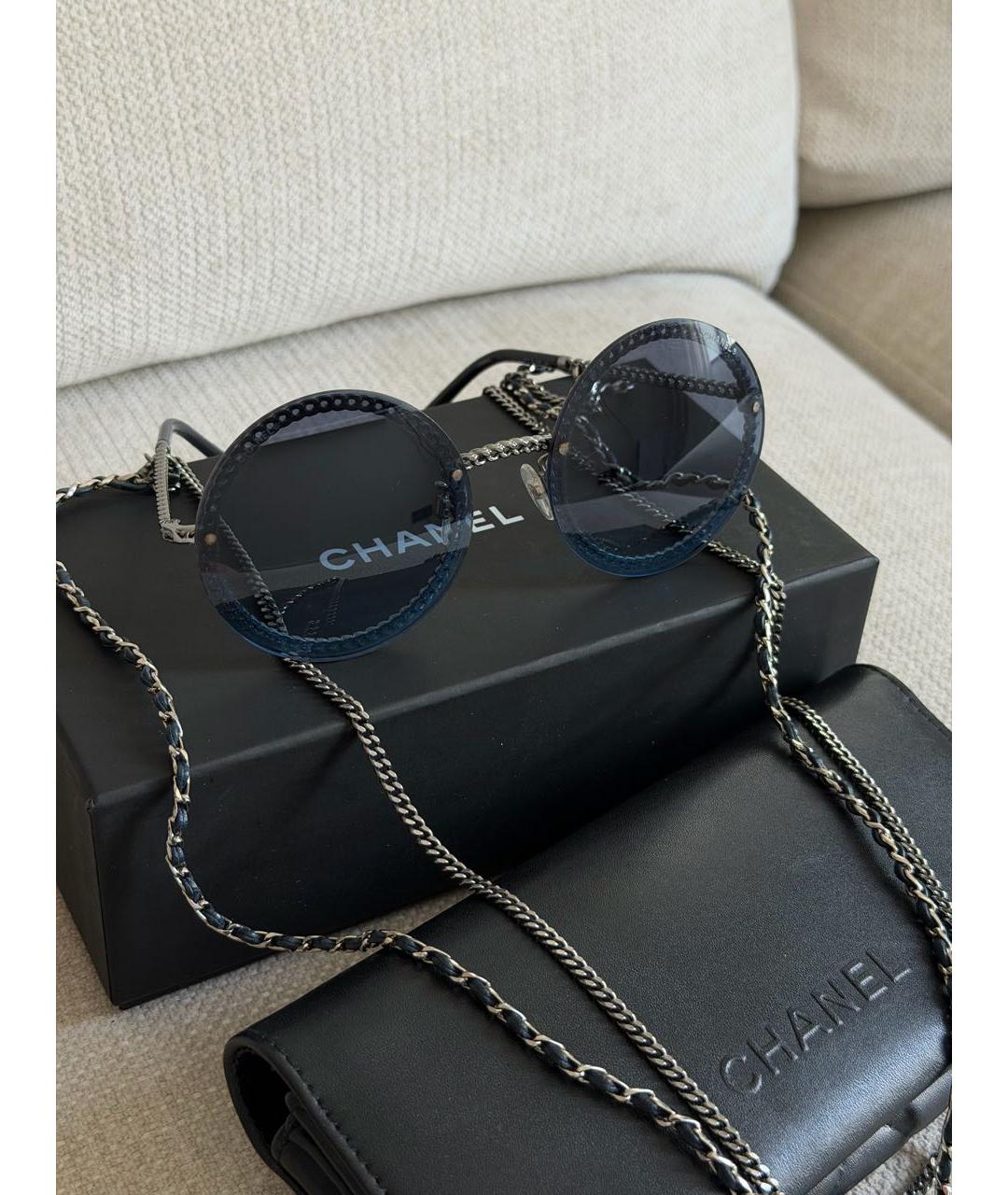 CHANEL Темно-синие солнцезащитные очки, фото 8
