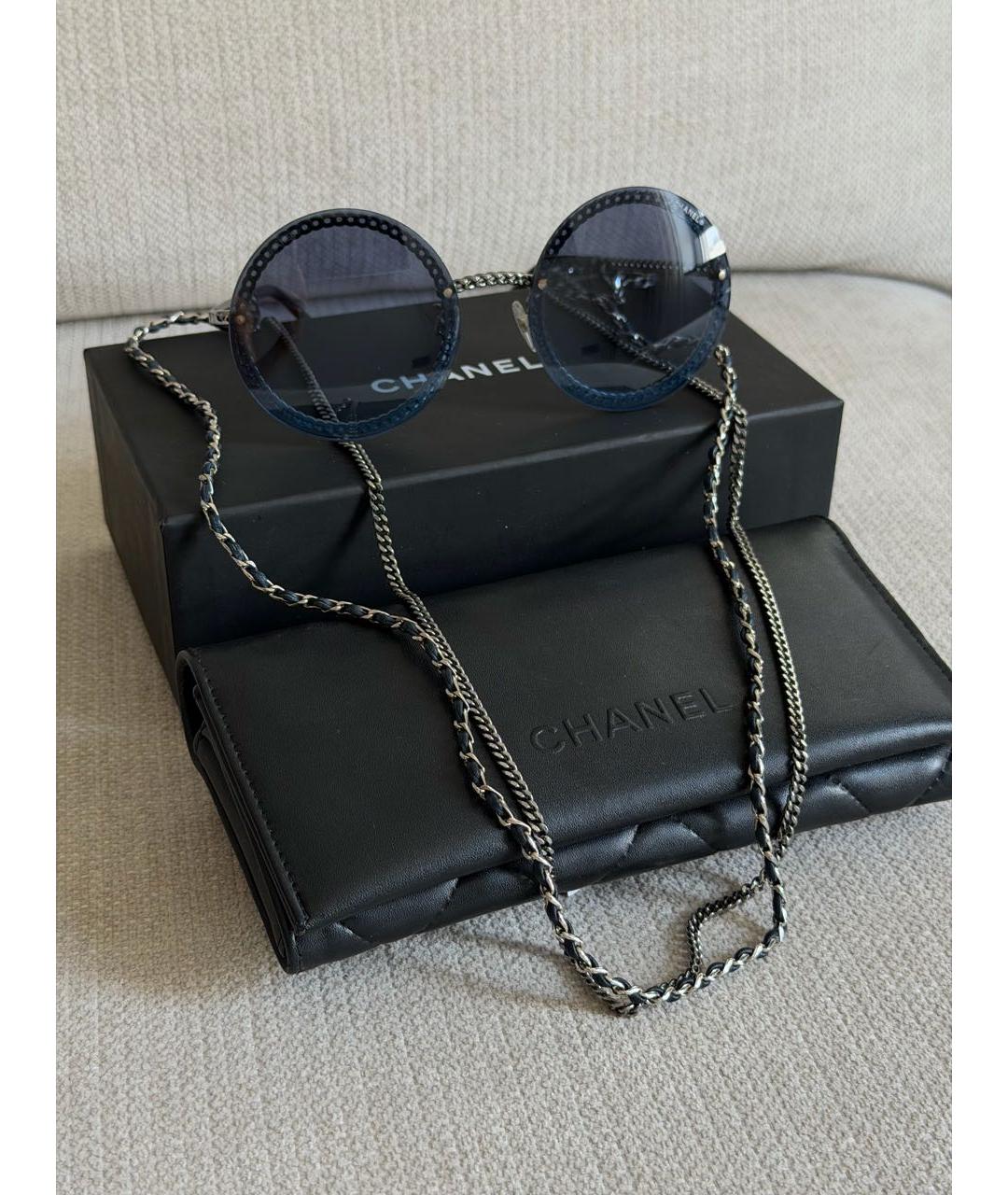 CHANEL Темно-синие солнцезащитные очки, фото 2