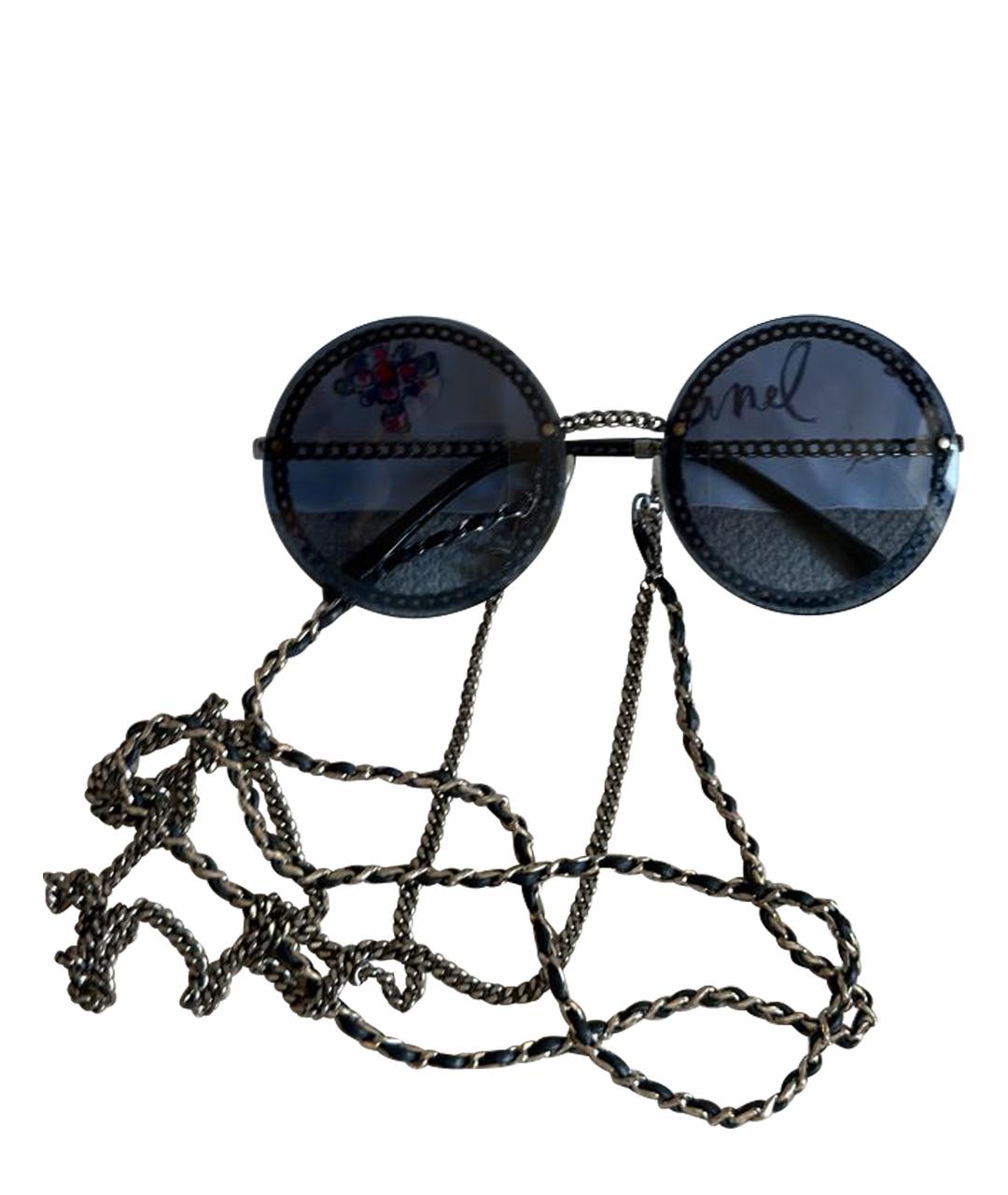 CHANEL Темно-синие солнцезащитные очки, фото 1