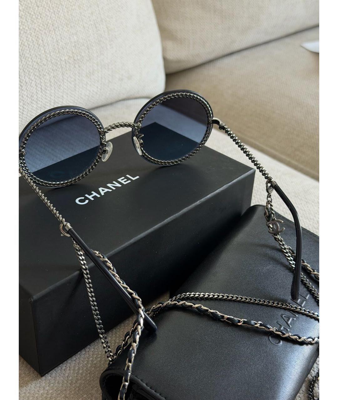 CHANEL Темно-синие солнцезащитные очки, фото 7