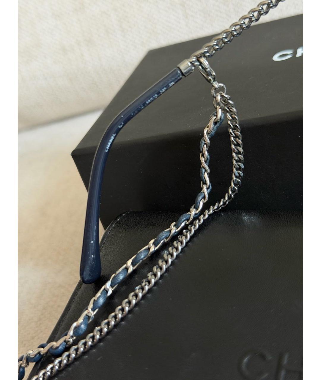 CHANEL Темно-синие солнцезащитные очки, фото 6