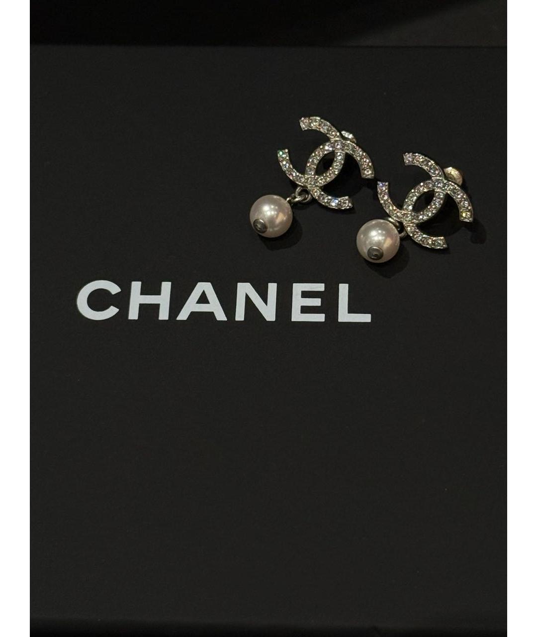 CHANEL Серебряные серьги, фото 2