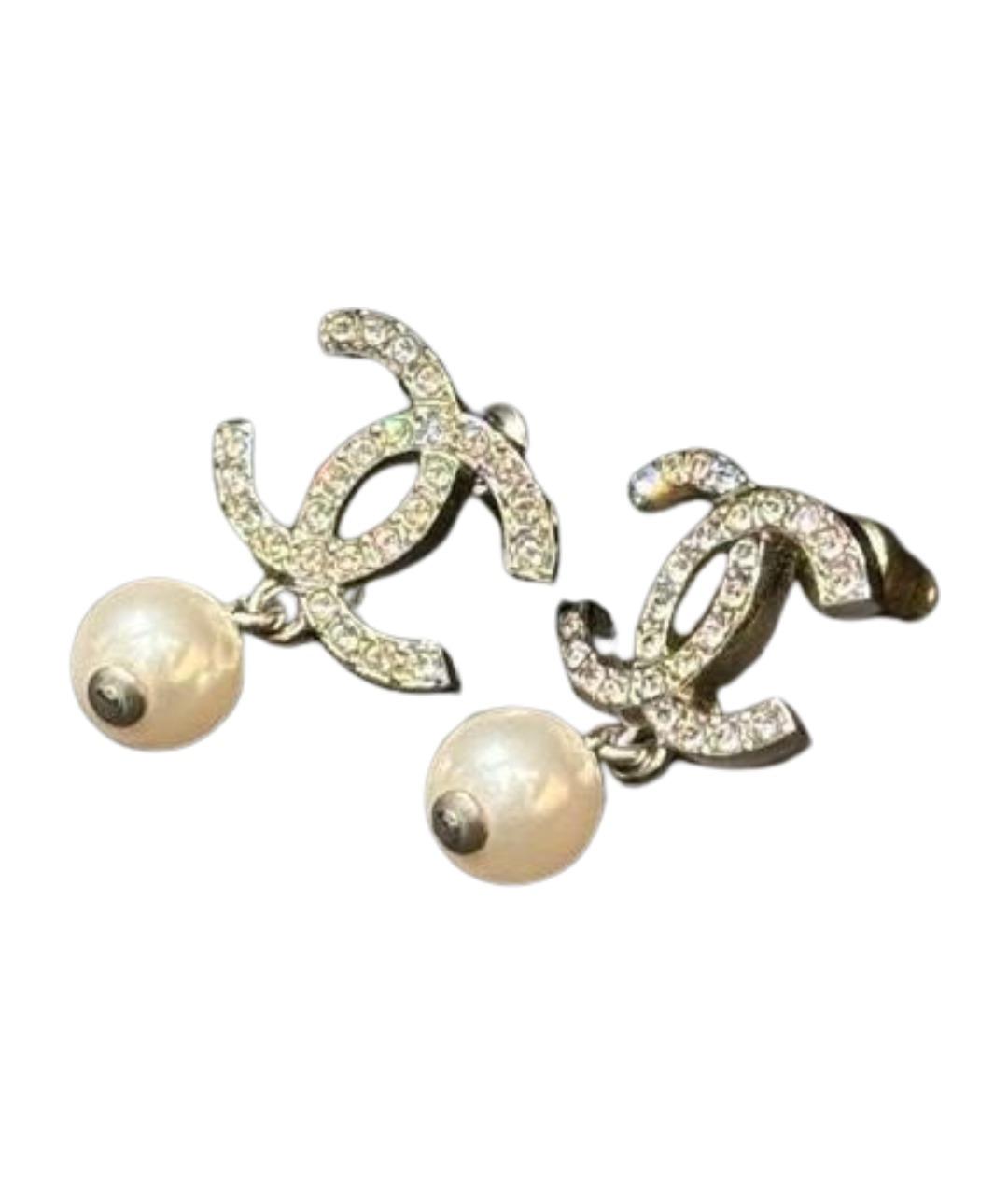 CHANEL Серебряные серьги, фото 1