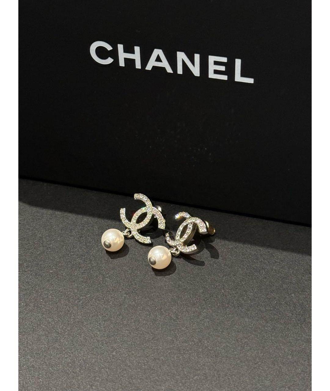 CHANEL Серебряные серьги, фото 4