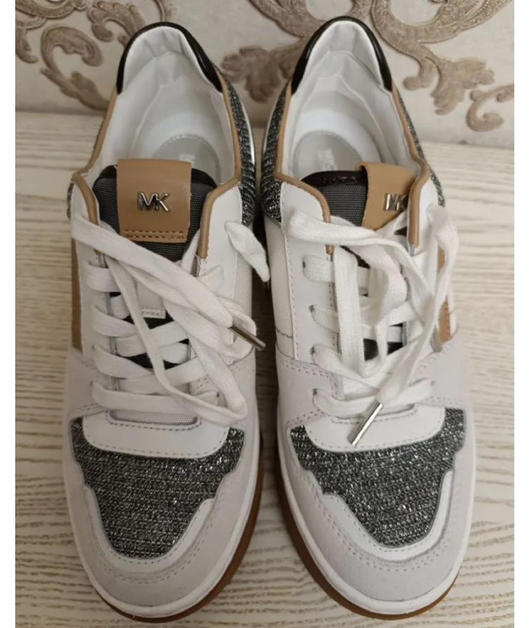 MICHAEL KORS Белые кеды из искусственной кожи, фото 2