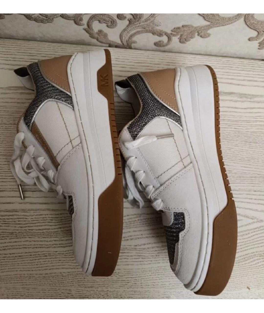 MICHAEL KORS Белые кеды из искусственной кожи, фото 3