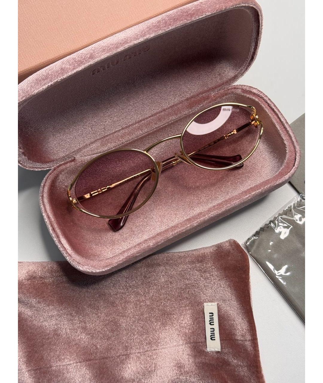 MIU MIU Мульти металлические солнцезащитные очки, фото 6