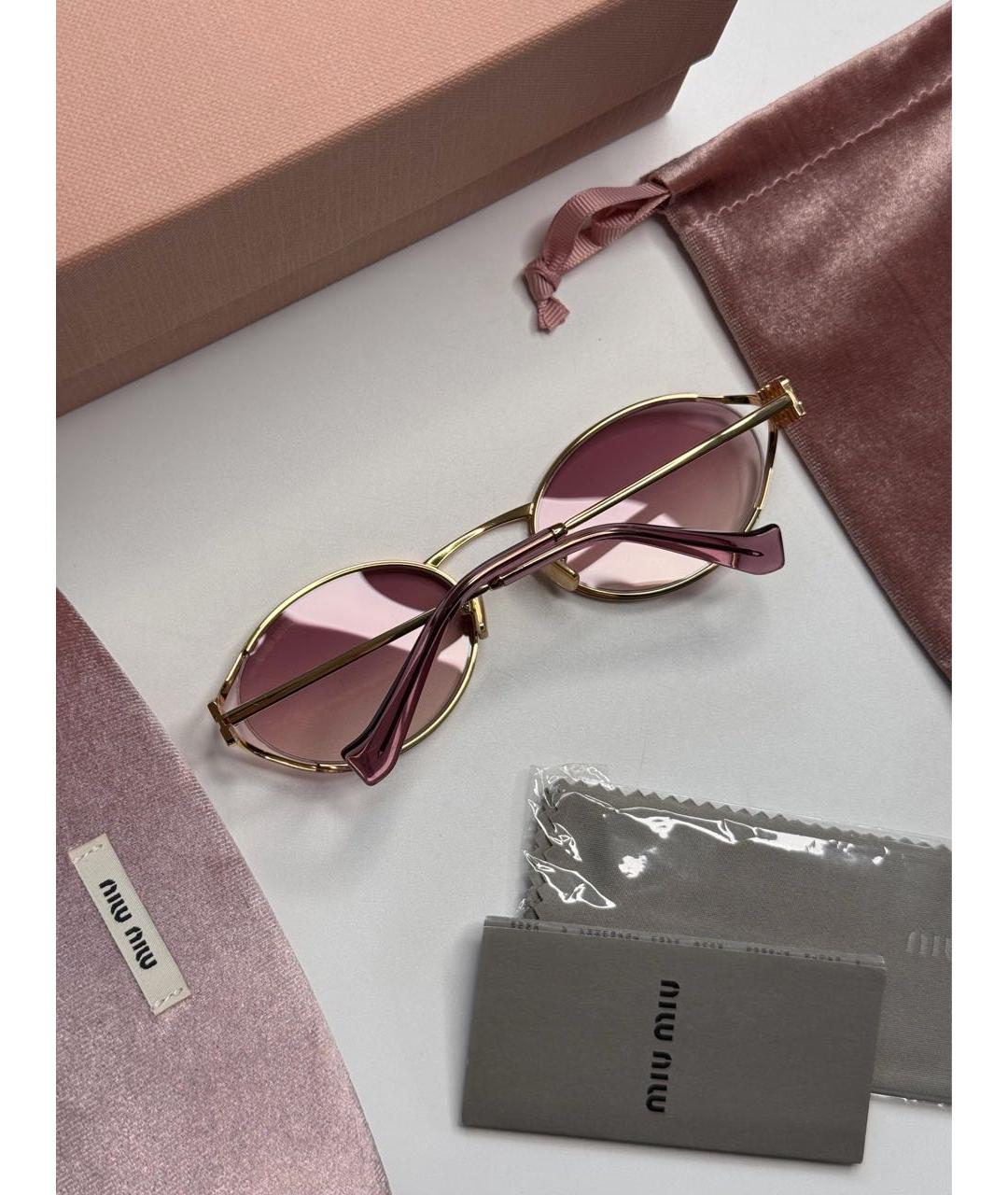 MIU MIU Мульти металлические солнцезащитные очки, фото 4