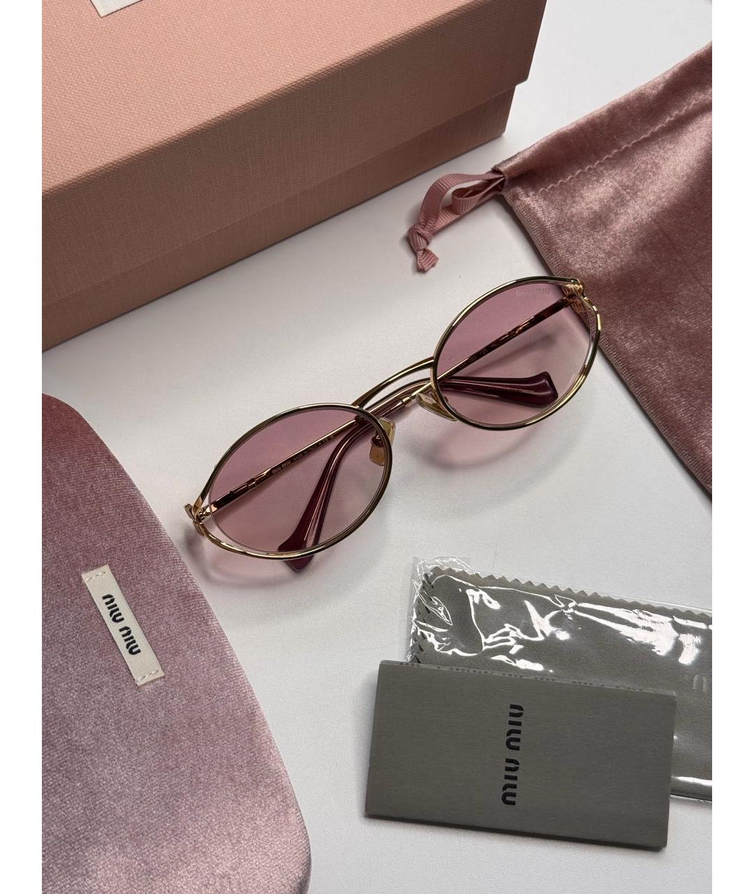 MIU MIU Мульти металлические солнцезащитные очки, фото 2