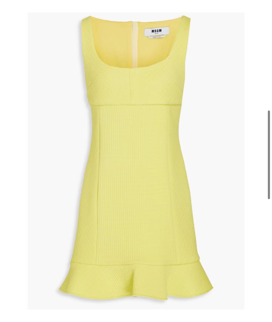 MSGM Желтое коктейльное платье, фото 9