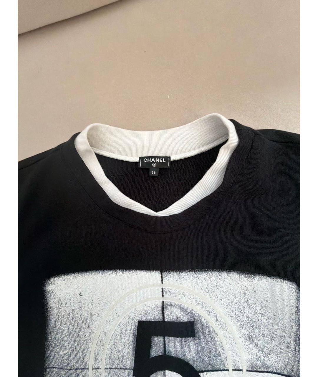 CHANEL Черная хлопковая майка, фото 3
