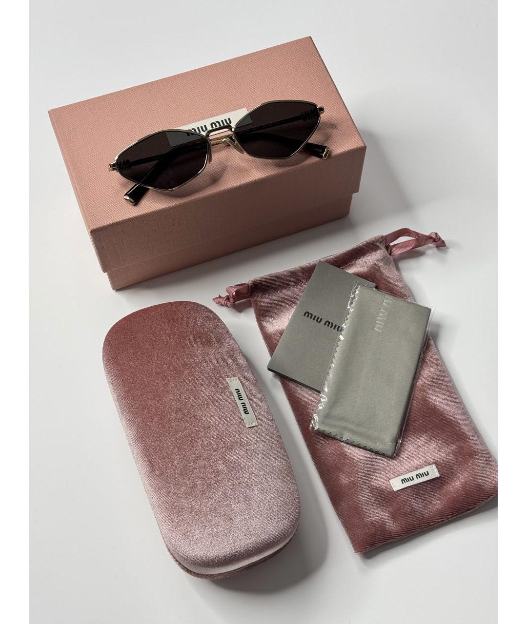 MIU MIU Мульти металлические солнцезащитные очки, фото 4