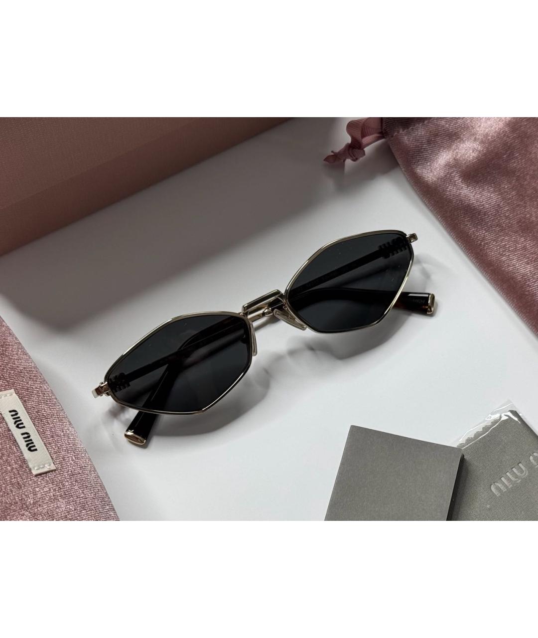 MIU MIU Мульти металлические солнцезащитные очки, фото 2