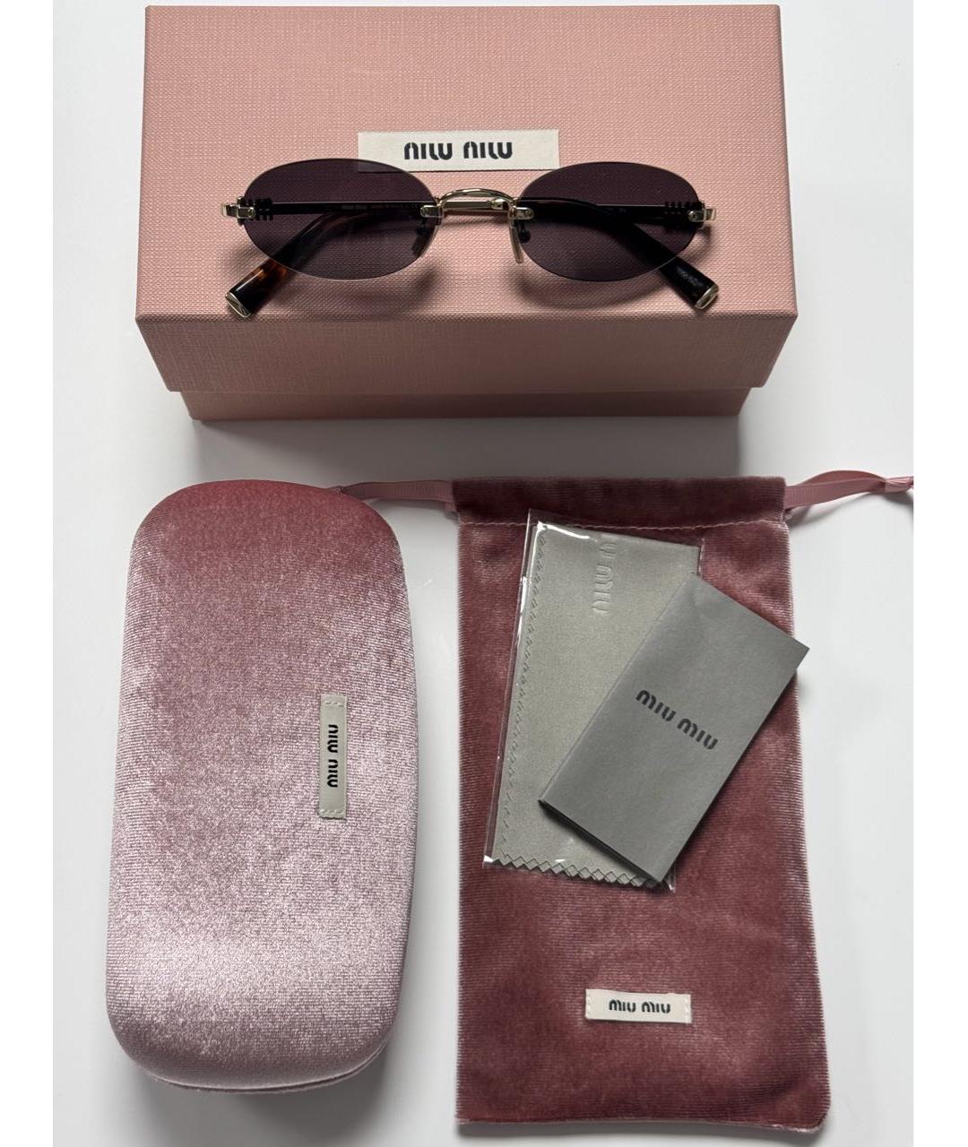 MIU MIU Мульти металлические солнцезащитные очки, фото 3
