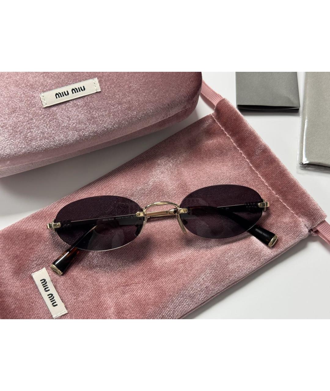 MIU MIU Мульти металлические солнцезащитные очки, фото 6