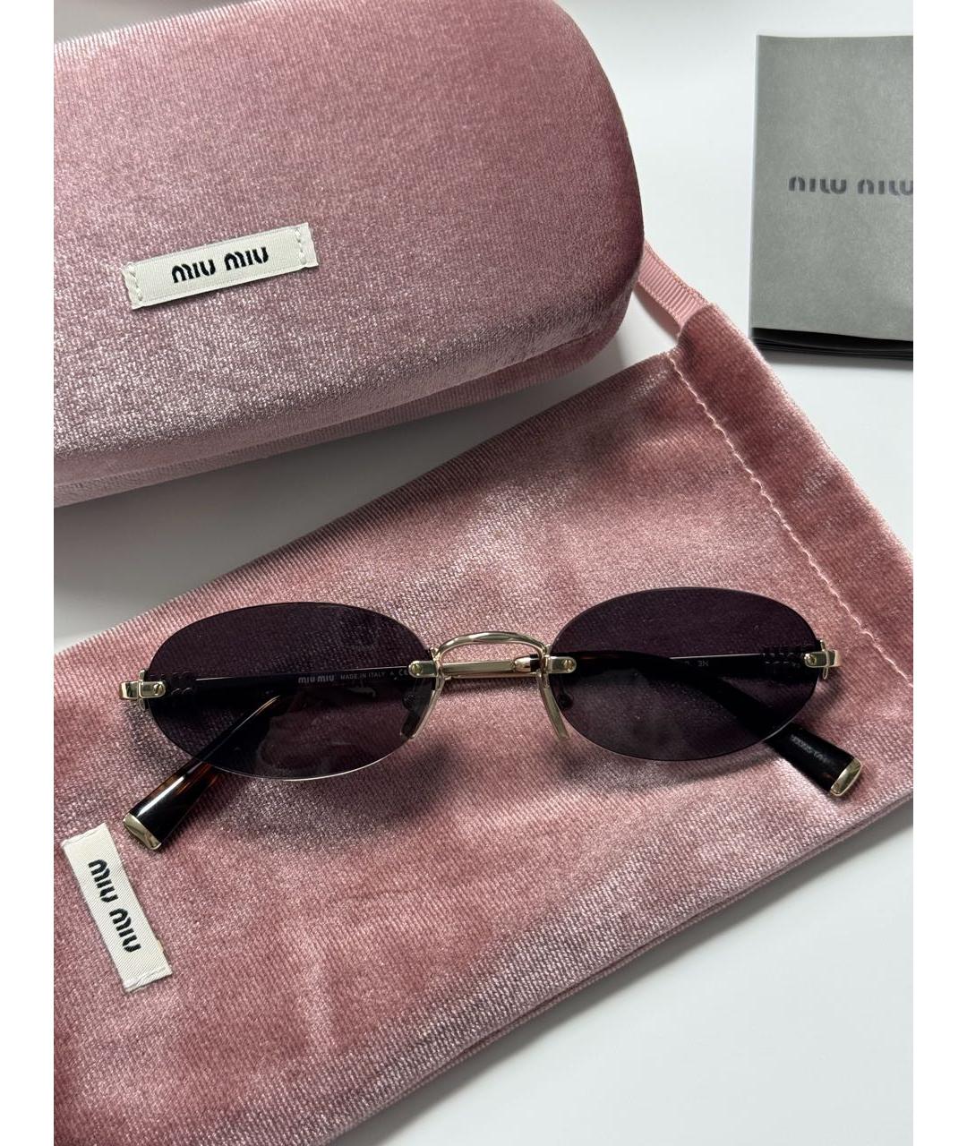 MIU MIU Мульти металлические солнцезащитные очки, фото 5