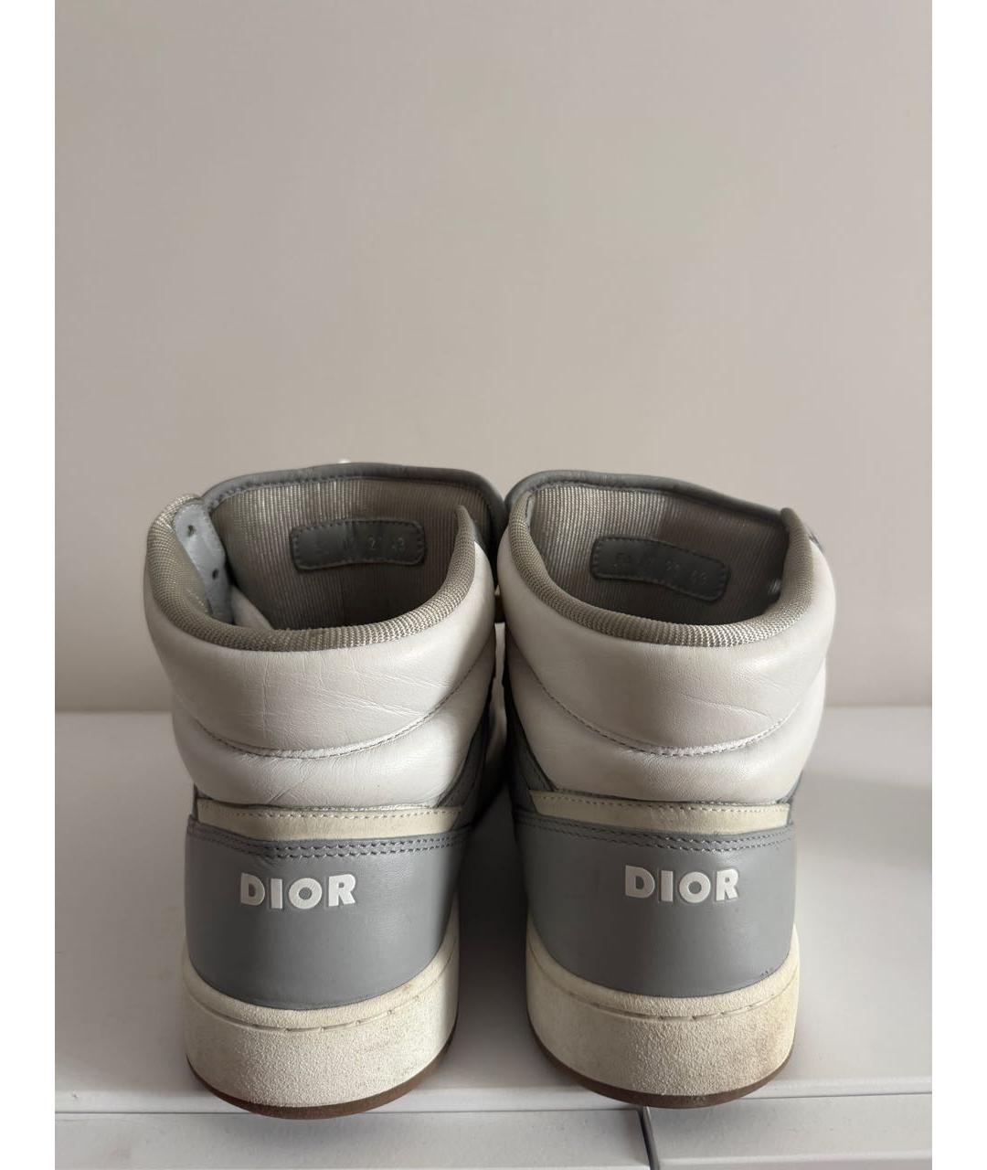 CHRISTIAN DIOR Серые высокие кроссовки / кеды, фото 4