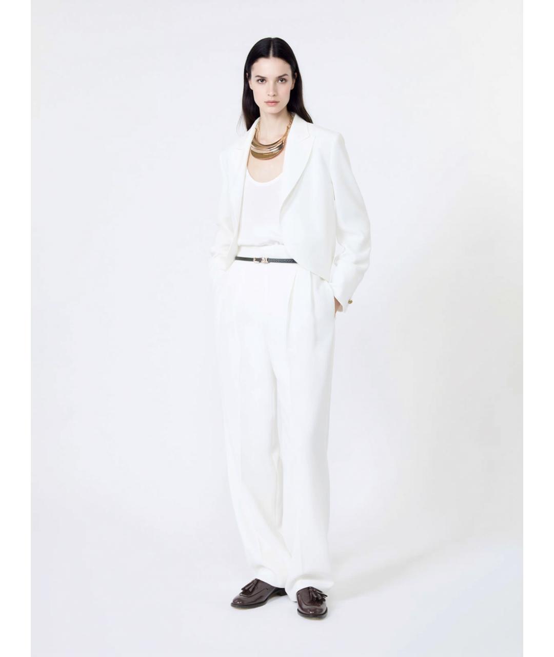 MAX MARA Белая шелковая блузы, фото 2