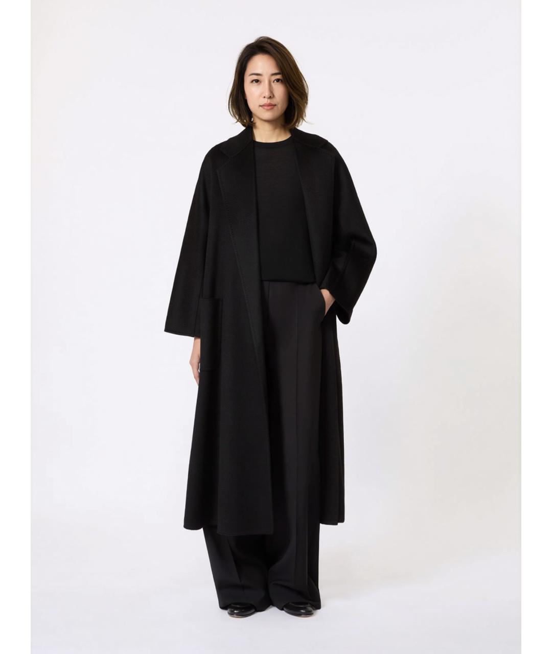 MAX MARA Черное кашемировое пальто, фото 2
