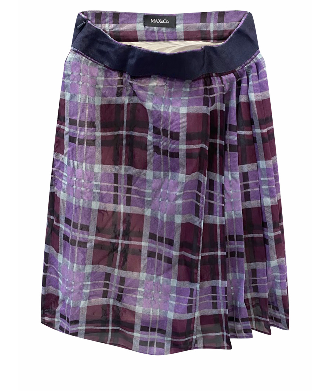 MAX&CO Фиолетовая полиэстеровая юбка миди, фото 1