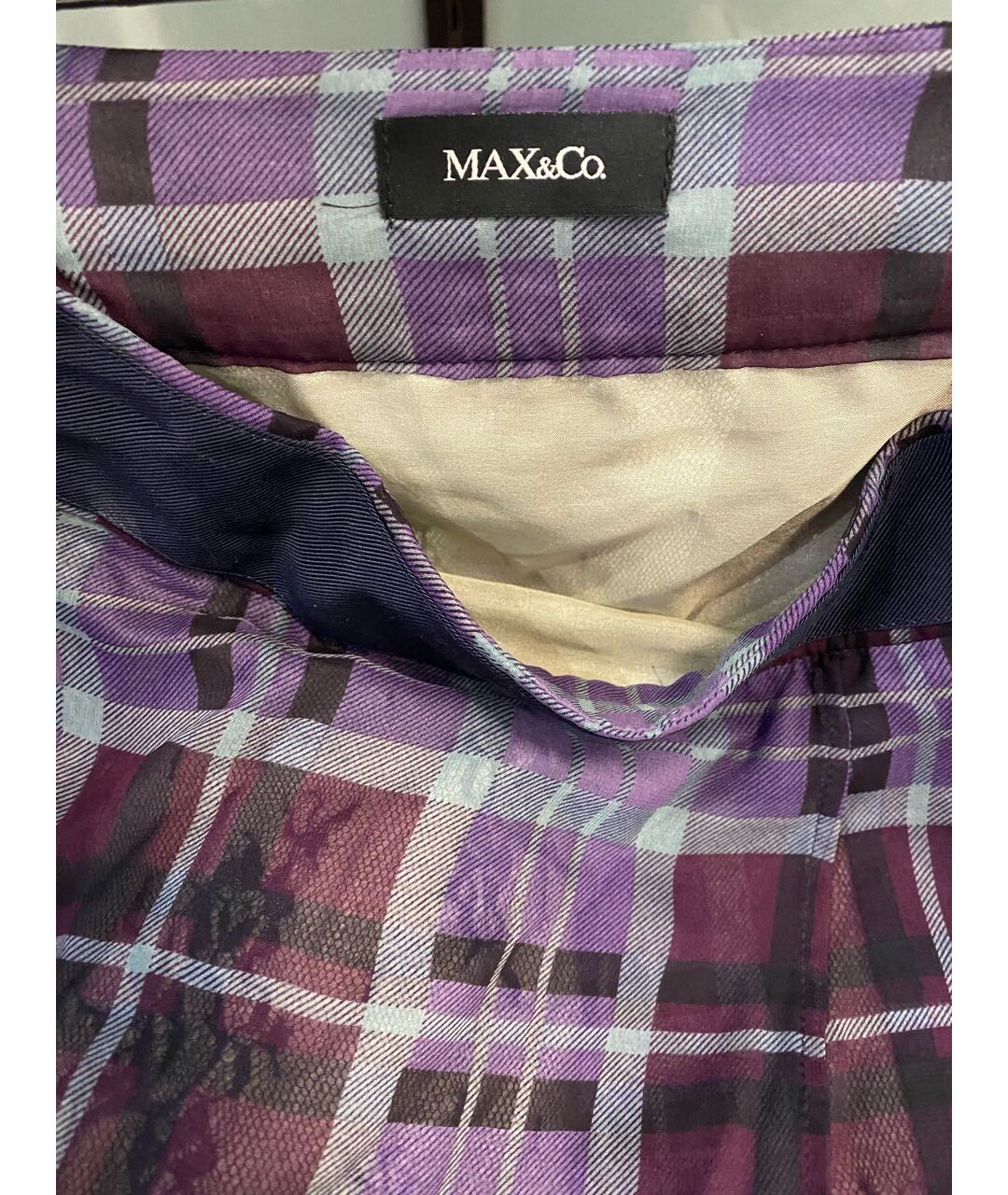 MAX&CO Фиолетовая полиэстеровая юбка миди, фото 2