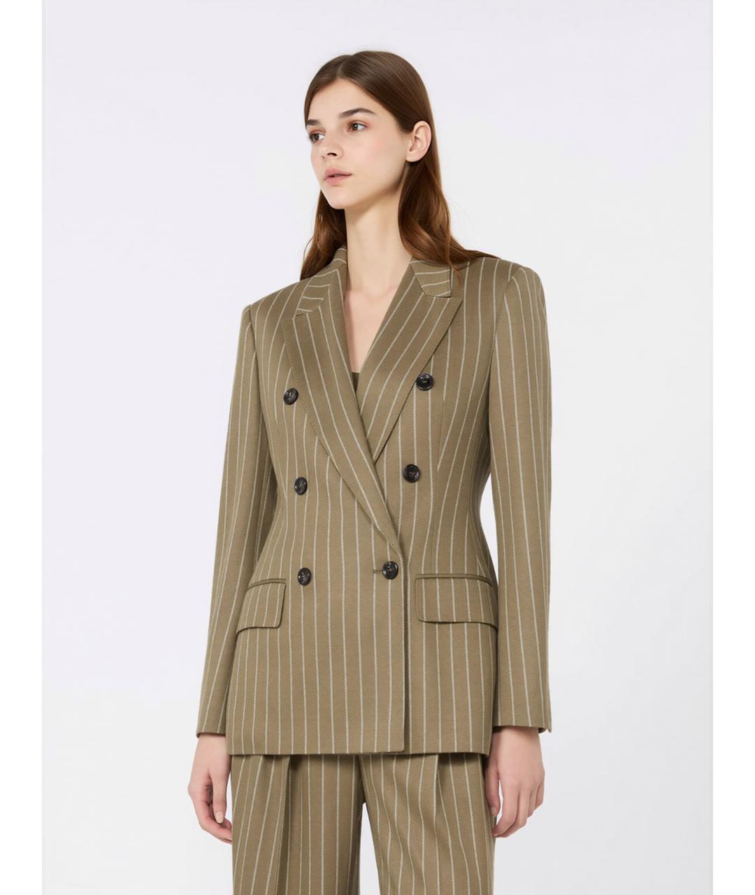 MAX MARA Зеленый вискозный жакет/пиджак, фото 2