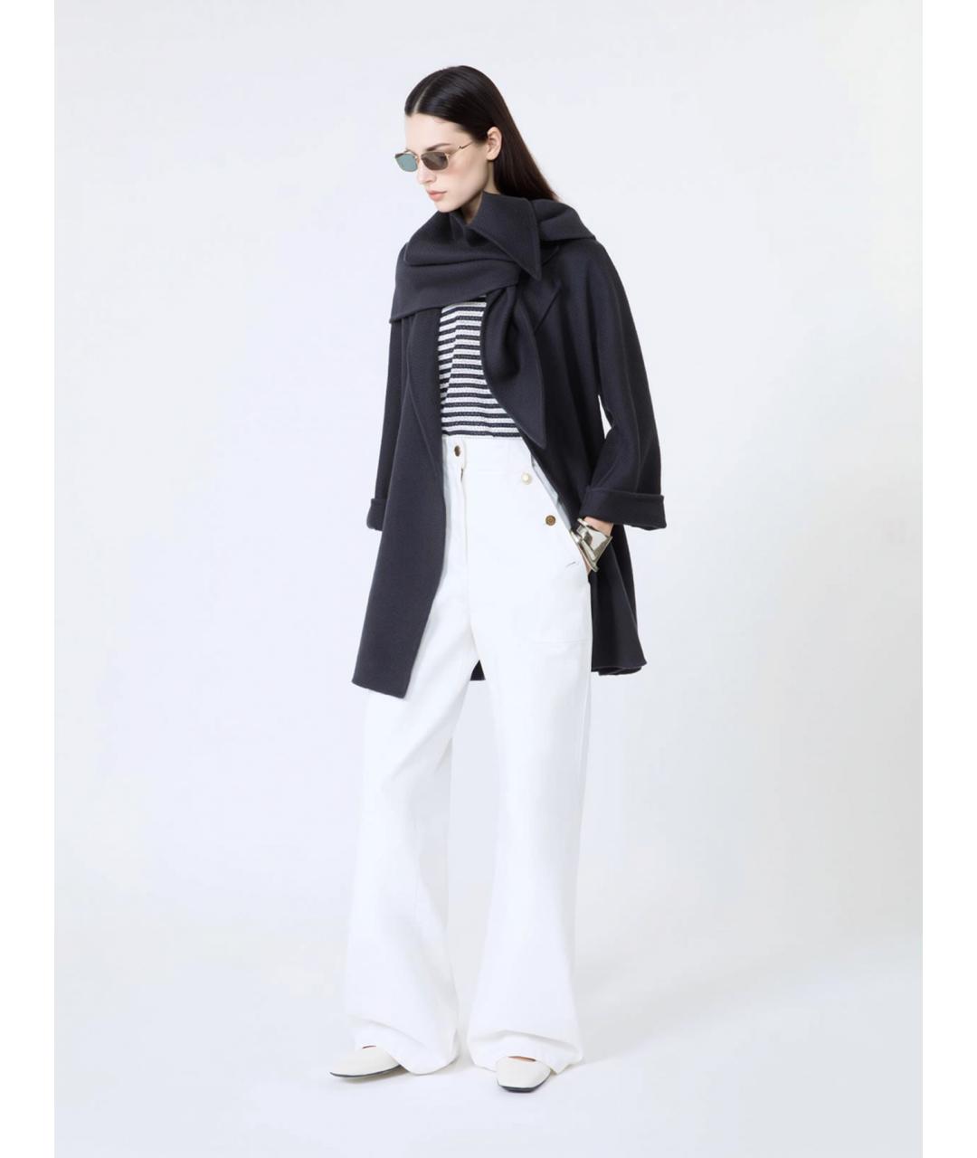 MAX MARA Темно-синее кашемировое пальто, фото 2