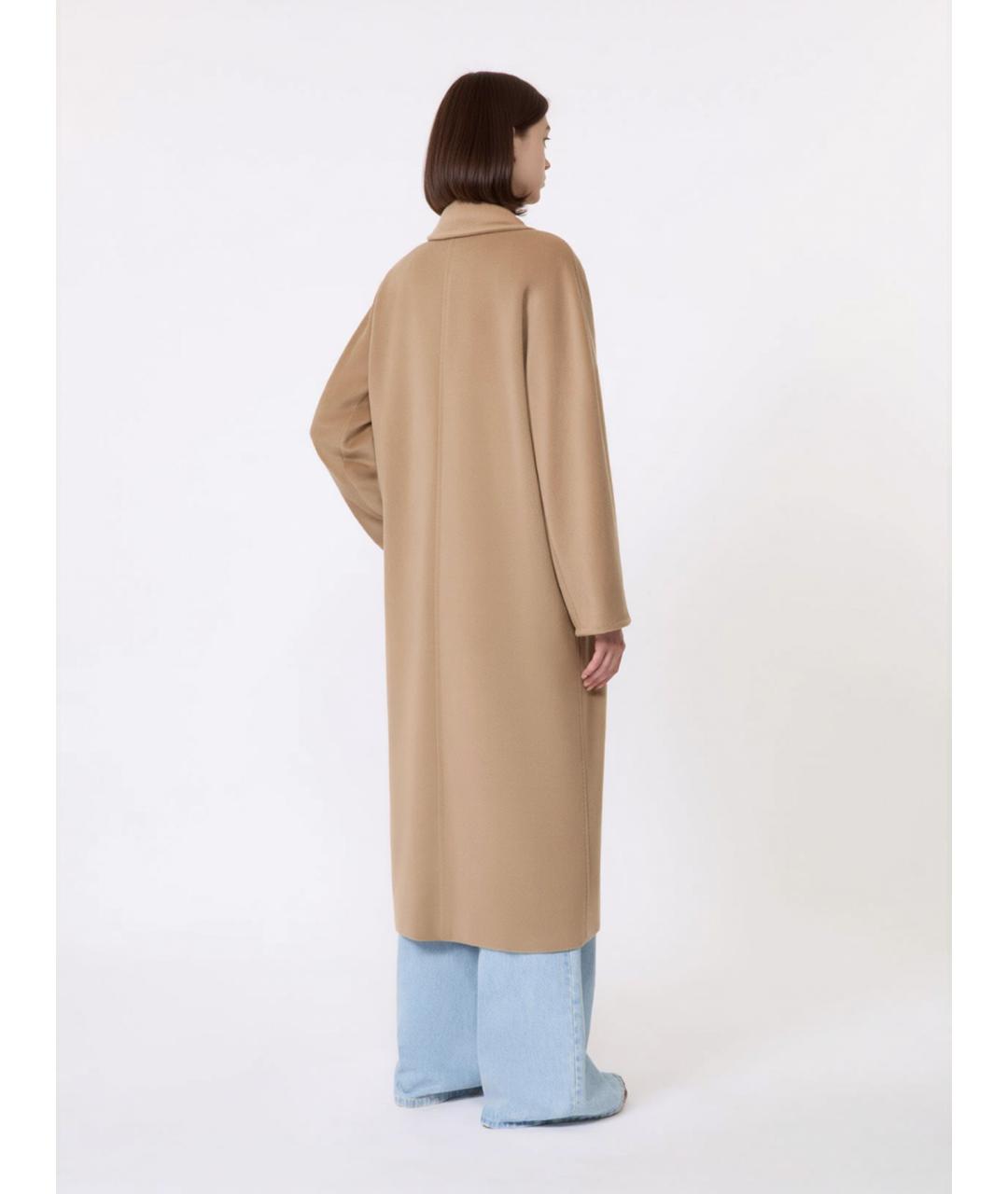 MAX MARA Бежевое шерстяное пальто, фото 4
