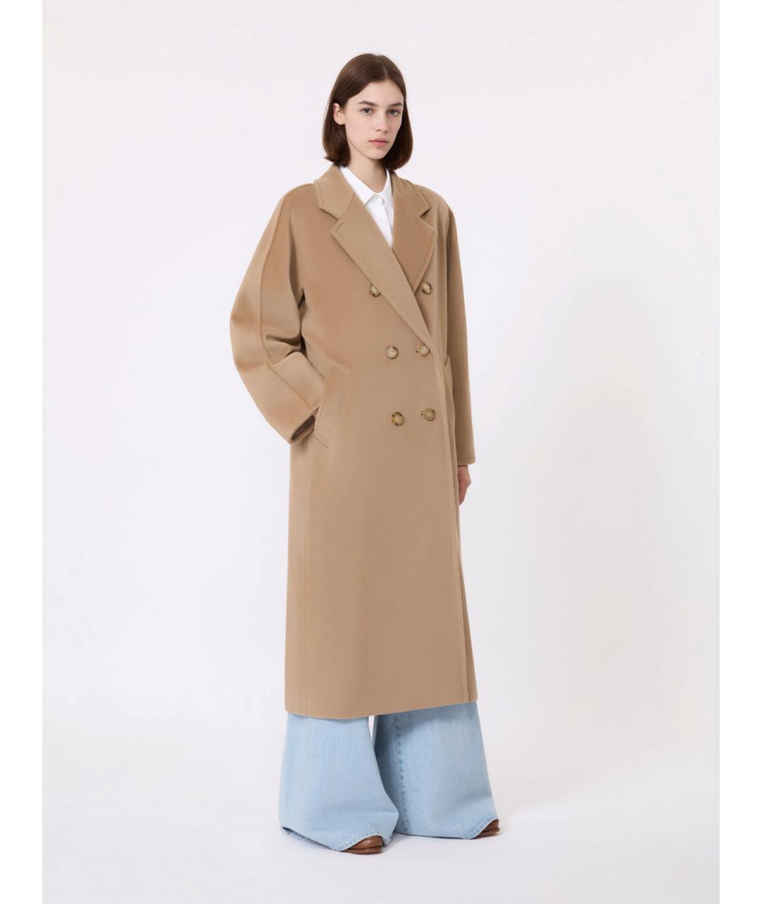 MAX MARA Бежевое шерстяное пальто, фото 3