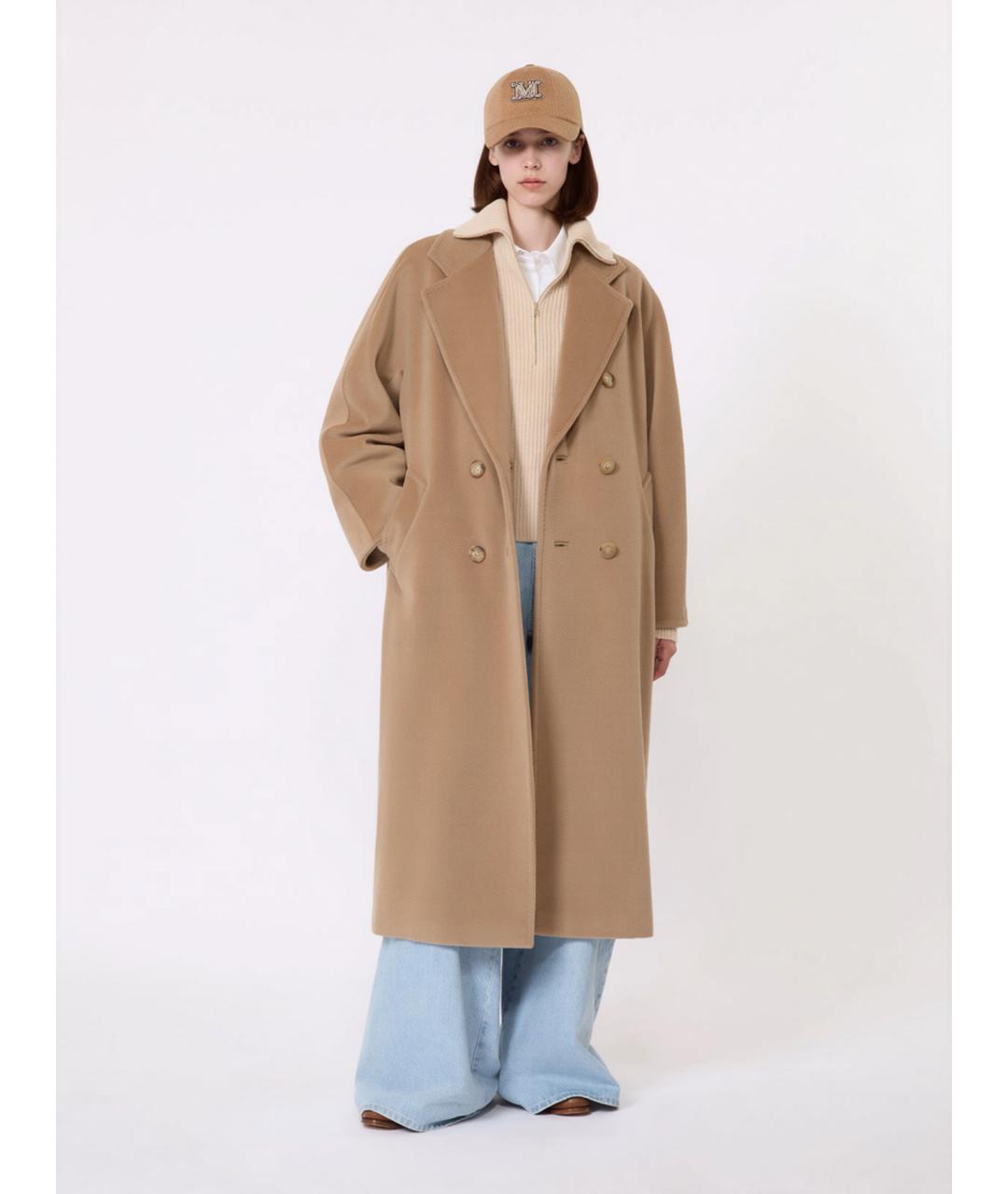MAX MARA Бежевое шерстяное пальто, фото 2