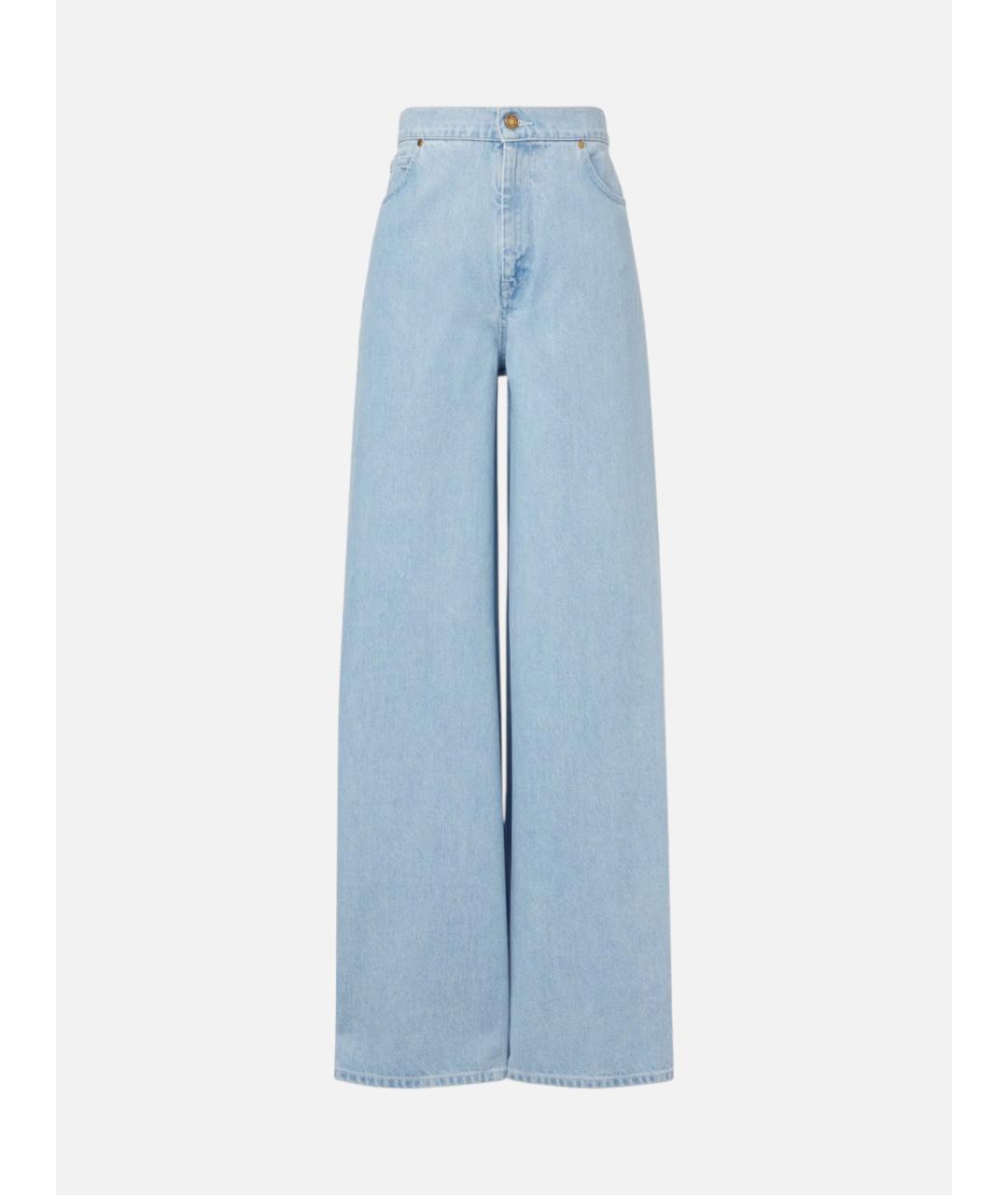 MAX MARA Синие хлопковые прямые джинсы, фото 6