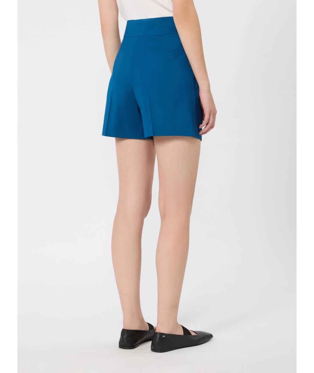 MAX MARA Синие шерстяные шорты, фото 4