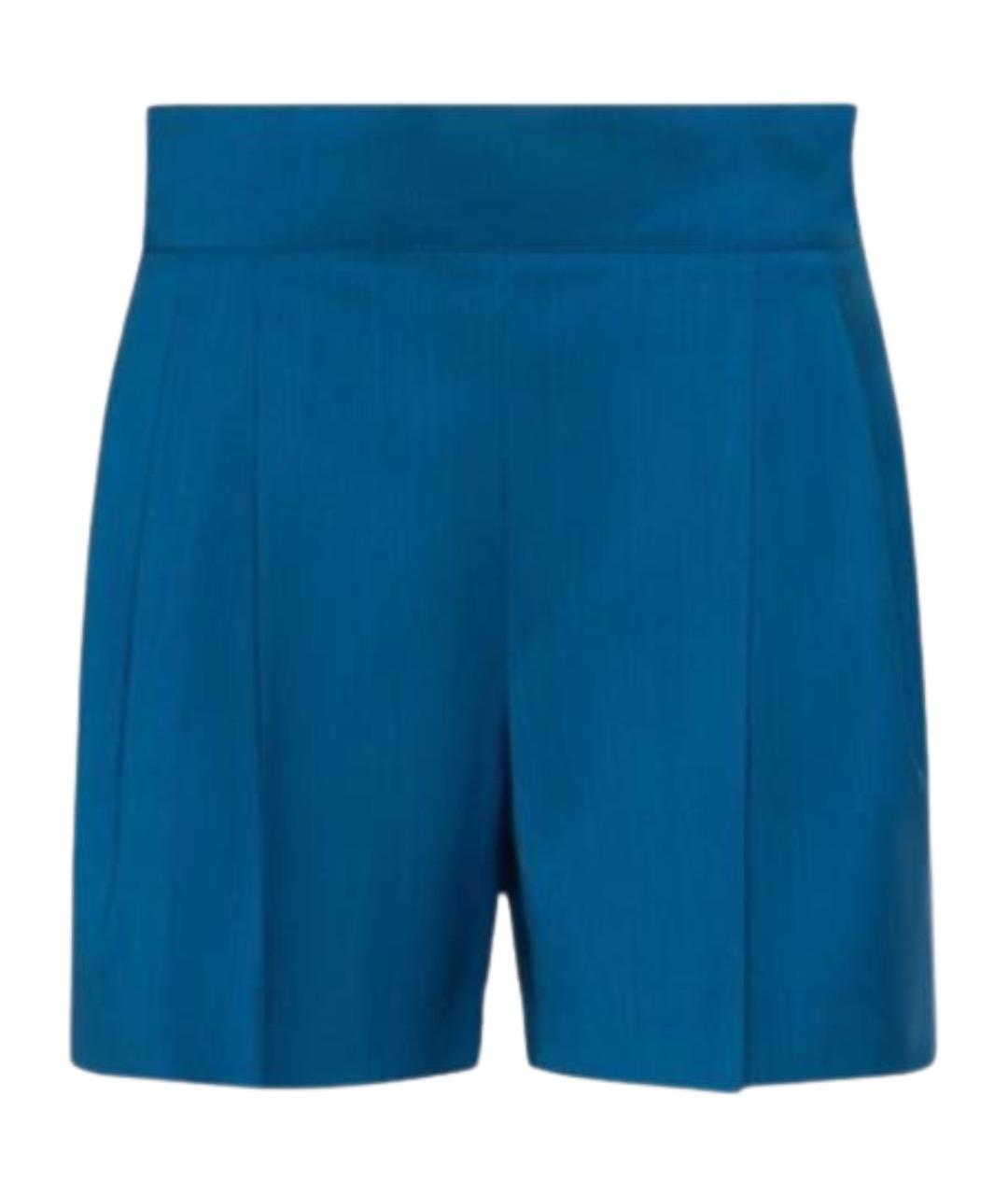 MAX MARA Синие шерстяные шорты, фото 1