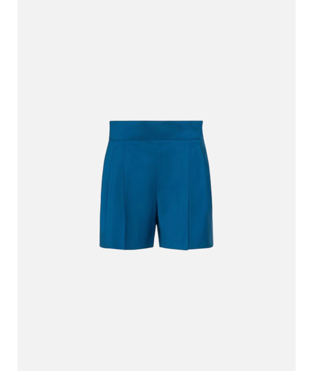 MAX MARA Синие шерстяные шорты, фото 6