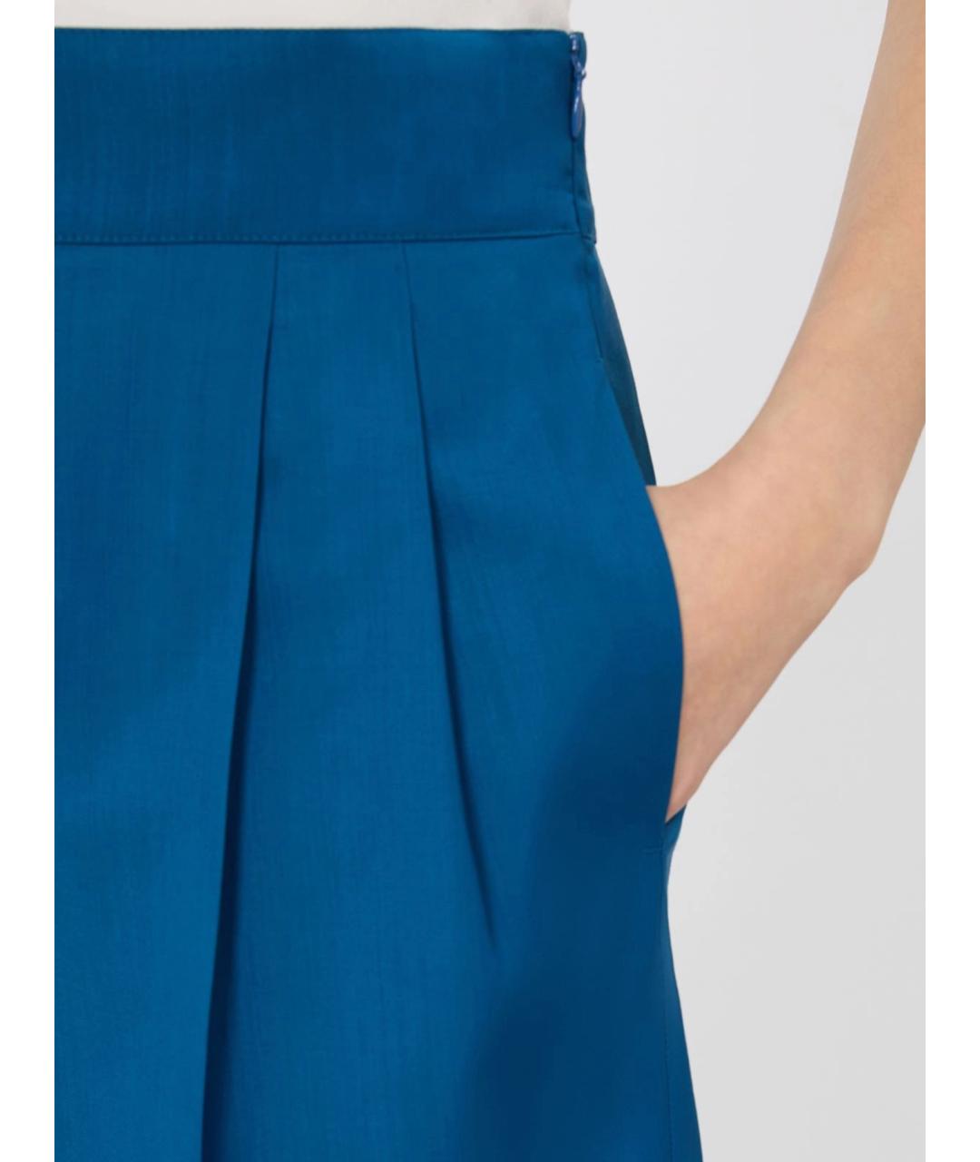 MAX MARA Синие шерстяные шорты, фото 5