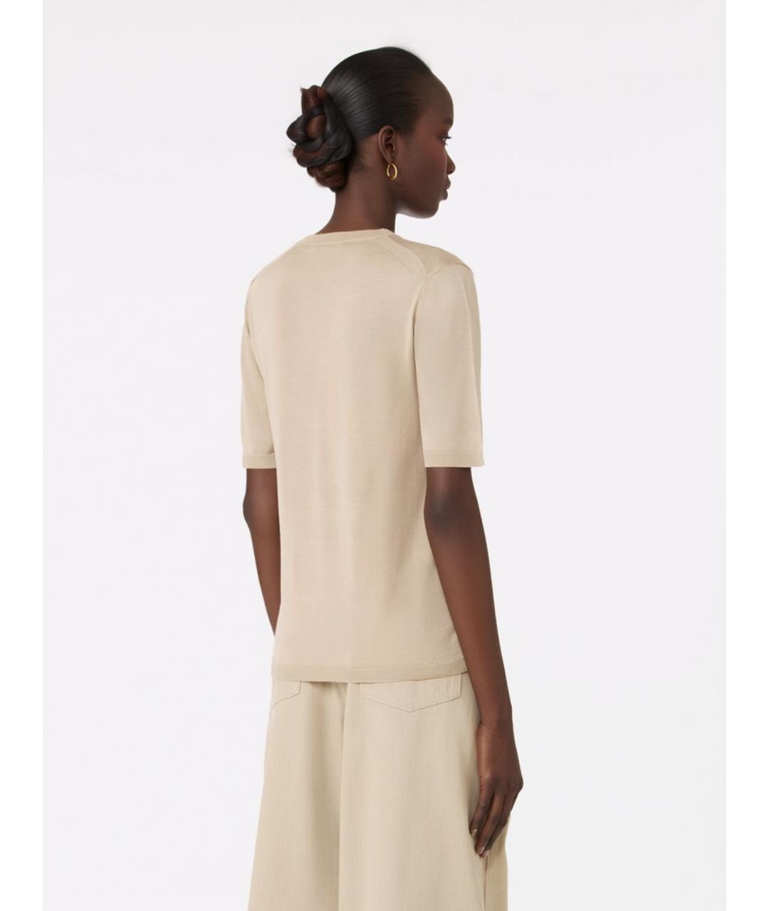 MAX MARA Бежевый кашемировый джемпер / свитер, фото 4