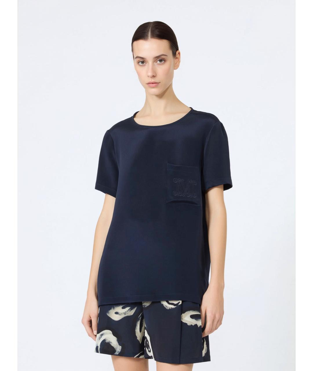 MAX MARA Шелковая футболка, фото 3