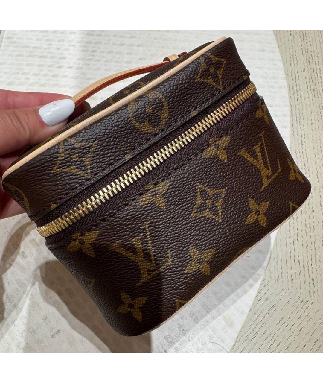 LOUIS VUITTON Коричневая сумка с короткими ручками, фото 4