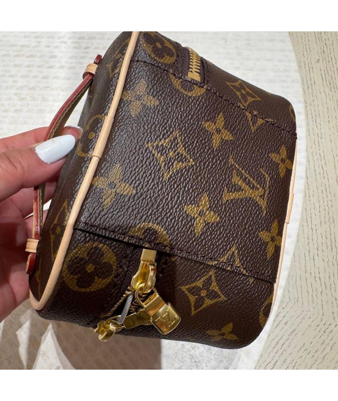 LOUIS VUITTON Коричневая сумка с короткими ручками, фото 5