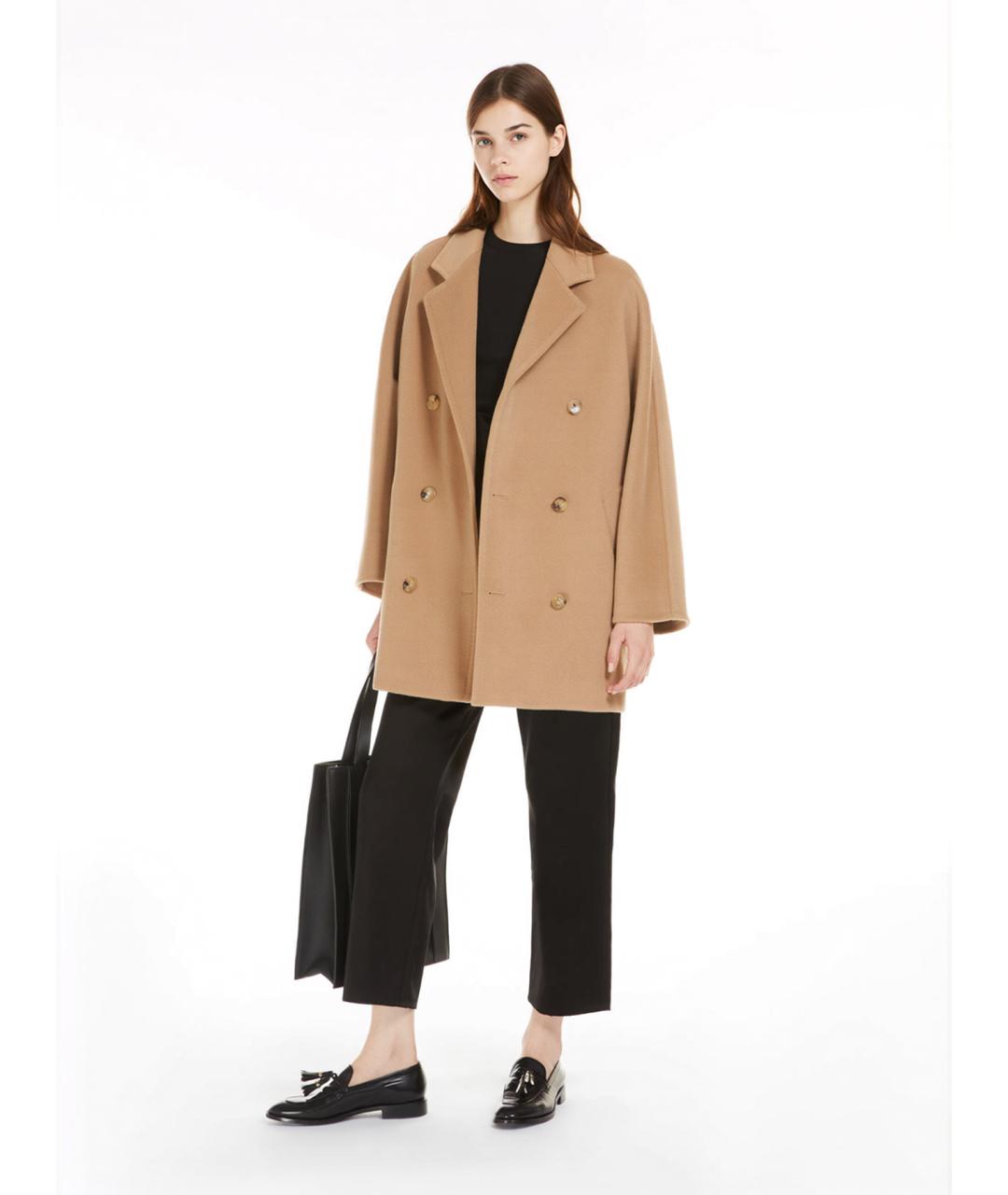 MAX MARA Бежевое шерстяное пальто, фото 2